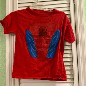 Universal Studios Kids Spider-Man Youth Small Red Textured Graphic T Shirt